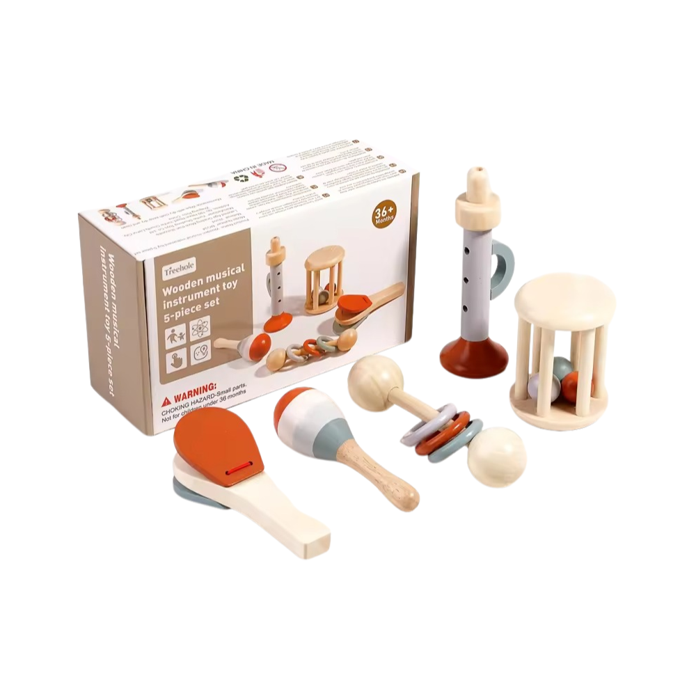 Wooden Musical Toy Set for Babies (5-Piece)