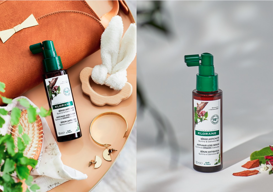 Fight Postpartum & Pregnancy Hair Loss with Klorane Quinine Anti-Hair Loss Serum