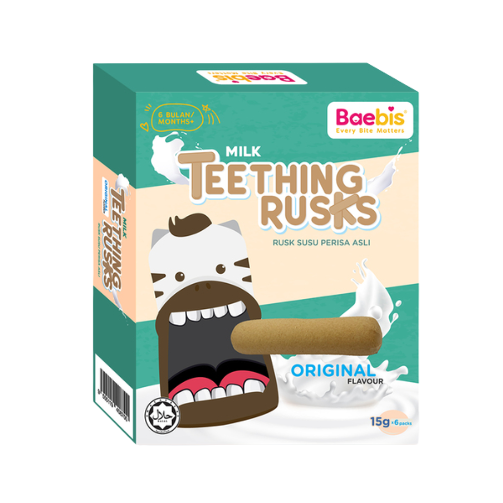 Baebis - Teething Rusks (6's x 15g) x2