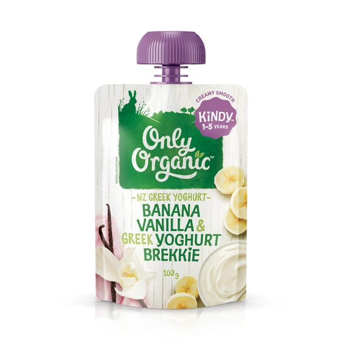 Only Organic - Kindy Banana, Vanilla & Greek Yoghurt Brekkie (100g)