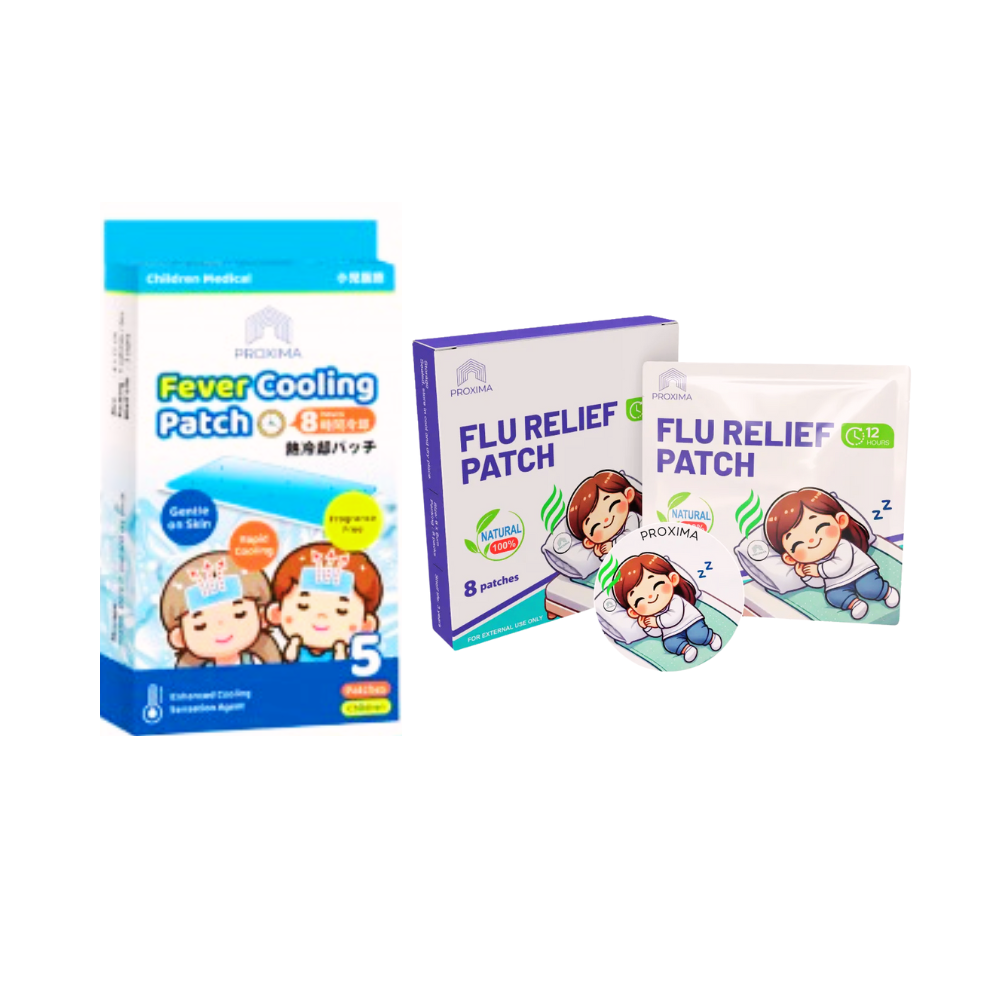 Proxima - Kid Fever Cooling Patch (5's) x1 + Flu Relief Patch (8's) x1
